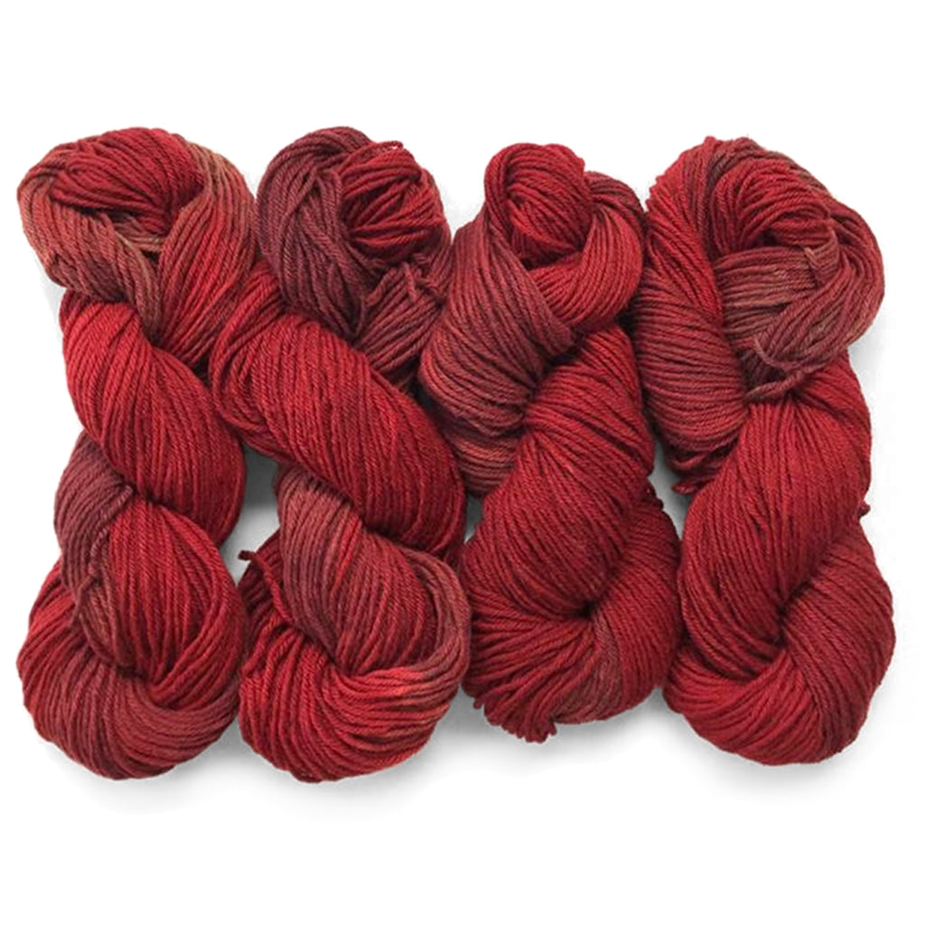 Red Yarn | Hand Dyed Worsted Yarn in Rich Red Tones | Alpaca & Merino Deep Red Shades, Hand Dyed, Worsted Yarn Designers Boutique