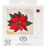 Christmas Decor, Diamond Painting, Christmas Poinsettia Wall Art Christmas Poinsettia, Diamond Dotz Yarn Designers Boutique