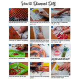 Diamond Painting Kit, Paint by Numbers... with Diamonds, Kids Minis Diamond Dotz, Diamond Wall Art Kit, 8 x 8 Inches Yarn Designers Boutique