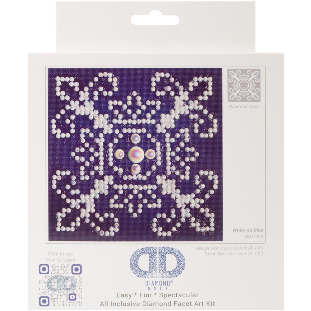 Mini Diamond Painting, Easy Kids Crafts to Stay at Home Diamond Dotz, Small 4 x 4Inches Yarn Designers Boutique
