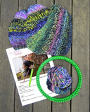Loom Knitting Kit | Dropstitch Hat & Cowl with Yarn + Pattern Super Bulky Dropstitch Hat & Cowl Loom Knitting Kit Yarn Designers Boutique