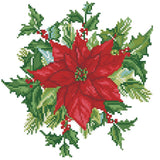 Christmas Decorations, Poinsettia Bouquet, Diamond Painting Wall Art Festive Bouquet, Diamond Dotz Yarn Designers Boutique