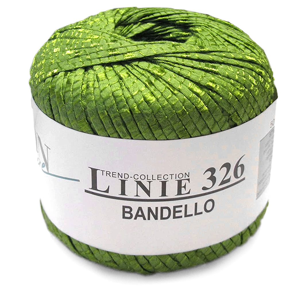 Online Yarns, Bandello Linie 326 Flat Ribbon Yarn by Knitting Fever Bandello Linie 326 by OnLine Yarns Yarn Designers Boutique