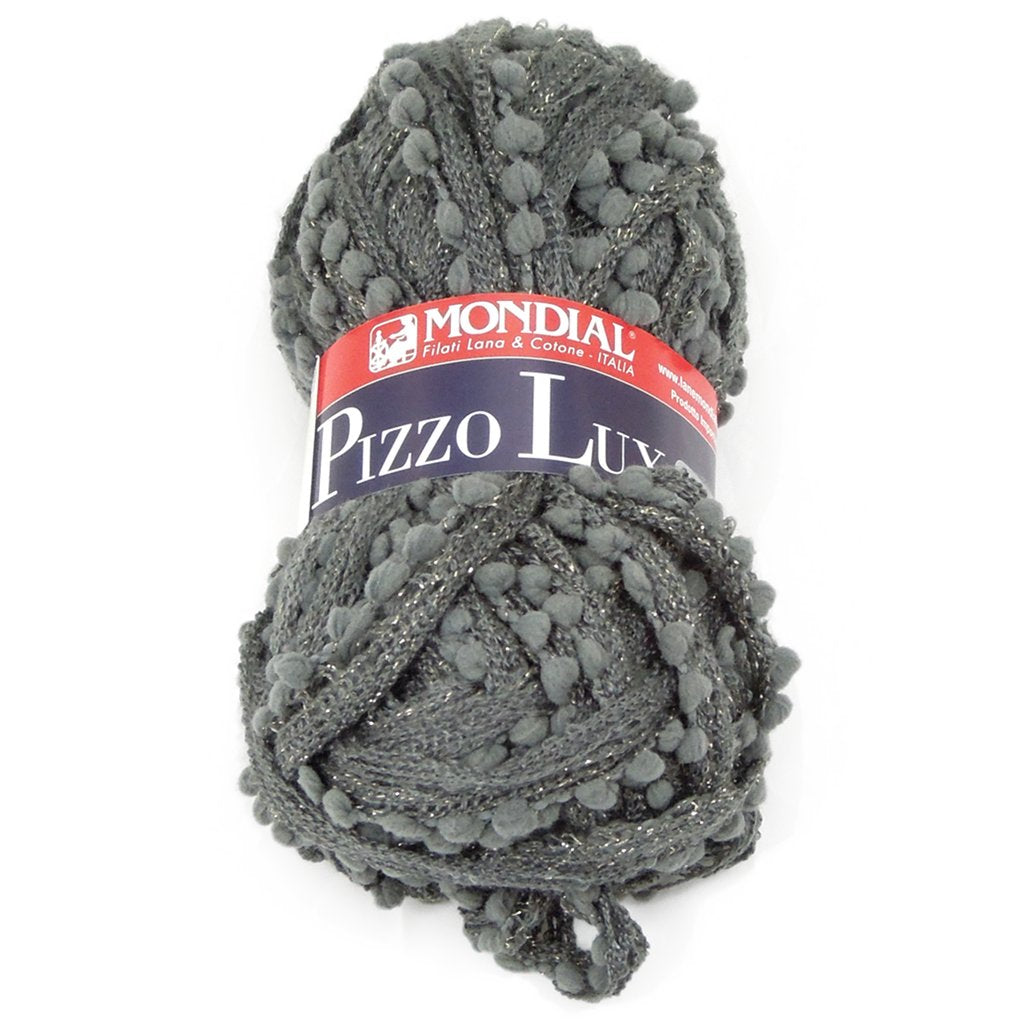 Mesh Yarn, Mondial's Pizzo Lux, Ruffling Yarns with Metallic & Baubles Pizzo Lux Yarn by Mondial Yarn Designers Boutique