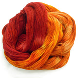 Hand Dyed Yarn, Orange & Reds, Autumn Breeze, Worsted Alpaca & Merino Autumn Breeze, Orange & Red Hand Dyed Yarn, Worsted Yarn Designers Boutique