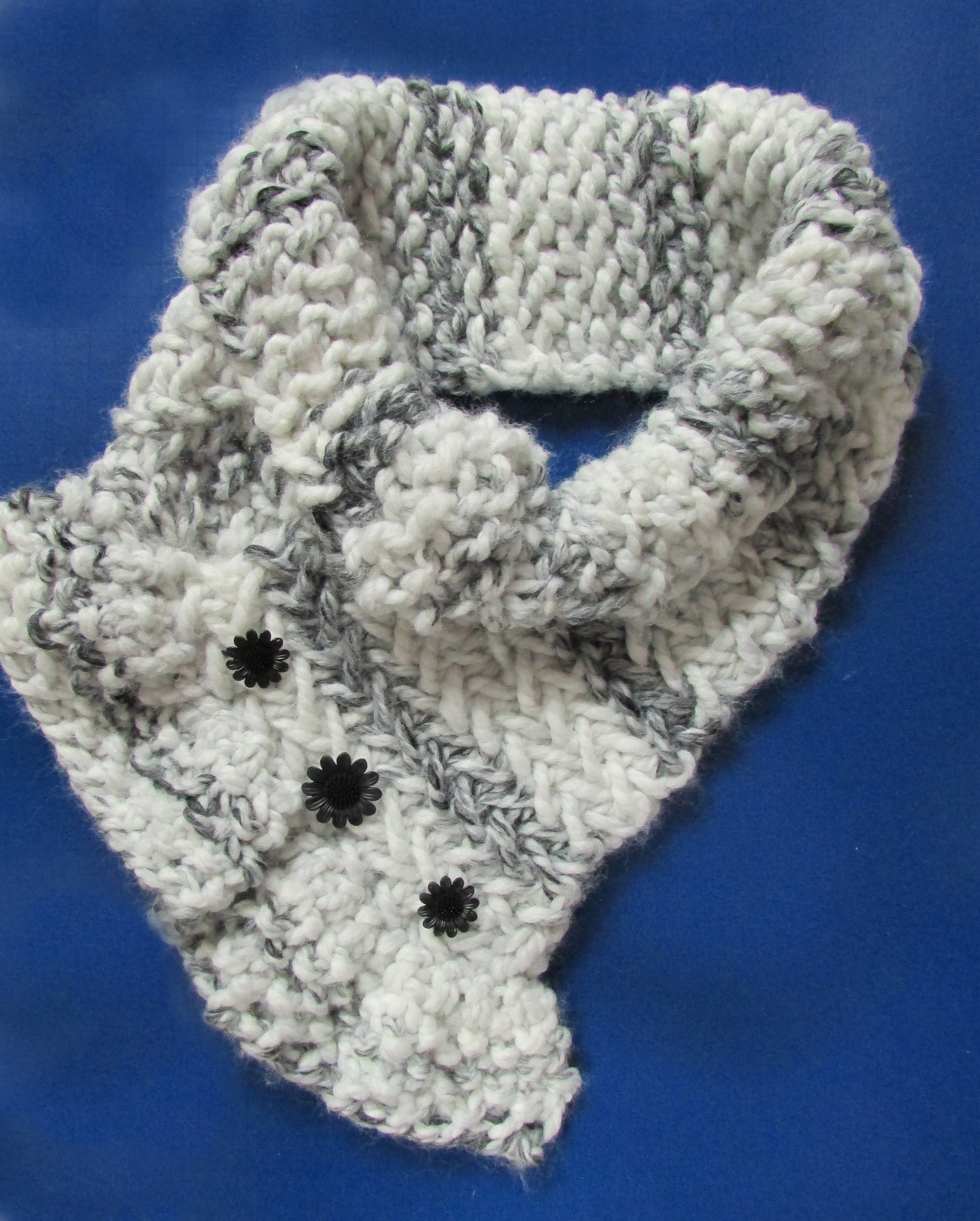 Knitting Pattern | Herringbone Ruffled Cowl with Buttons Herringbone Ruffled Cowl, Knitting Pattern Yarn Designers Boutique