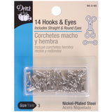 Sewing Supplies Hooks and Eyes, Nickel-Plated Steel, 14 Pack DRITZ Hooks and Eyes,14 Pack, Nickel-Plated Steel Yarn Designers Boutique