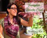 Learn to Brioche Knitting Kit, Create a Triangular Cowl While Practicing Brioche | Yarn Designers Boutique Brioche Triangular Cowl Knitting Kit Yarn Designers Boutique
