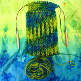 Worsted Yarn | Hand Dyed Yellow, Green & Blue Yarn | Merino Yarn Irises, Worsted Alpaca & Merino Yarn Yarn Designers Boutique