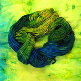 Worsted Yarn | Hand Dyed Yellow, Green & Blue Yarn | Merino Yarn Irises, Worsted Alpaca & Merino Yarn Yarn Designers Boutique