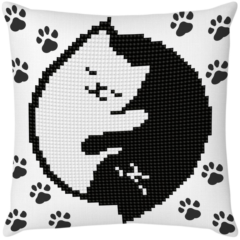 Glow in the Dark Cat Pillow, Kitty Glow, Simple Kids Diamond Painting Kitty Glow Mini Pillow, Diamond Dotz Yarn Designers Boutique