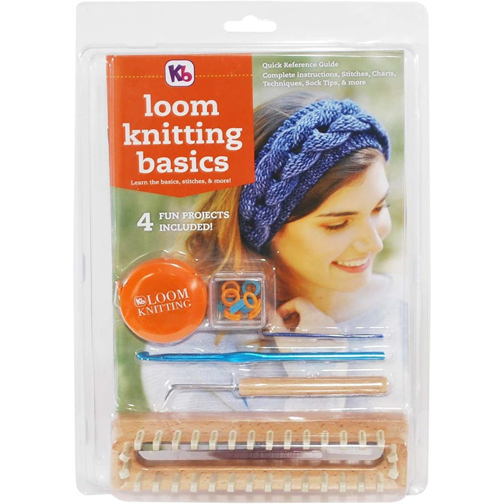 Knitting Board KB Looms Beginner Kit for Kids, Socks & Small Items Loom Knitting Kit by KB, Learn the Basics Yarn Designers Boutique