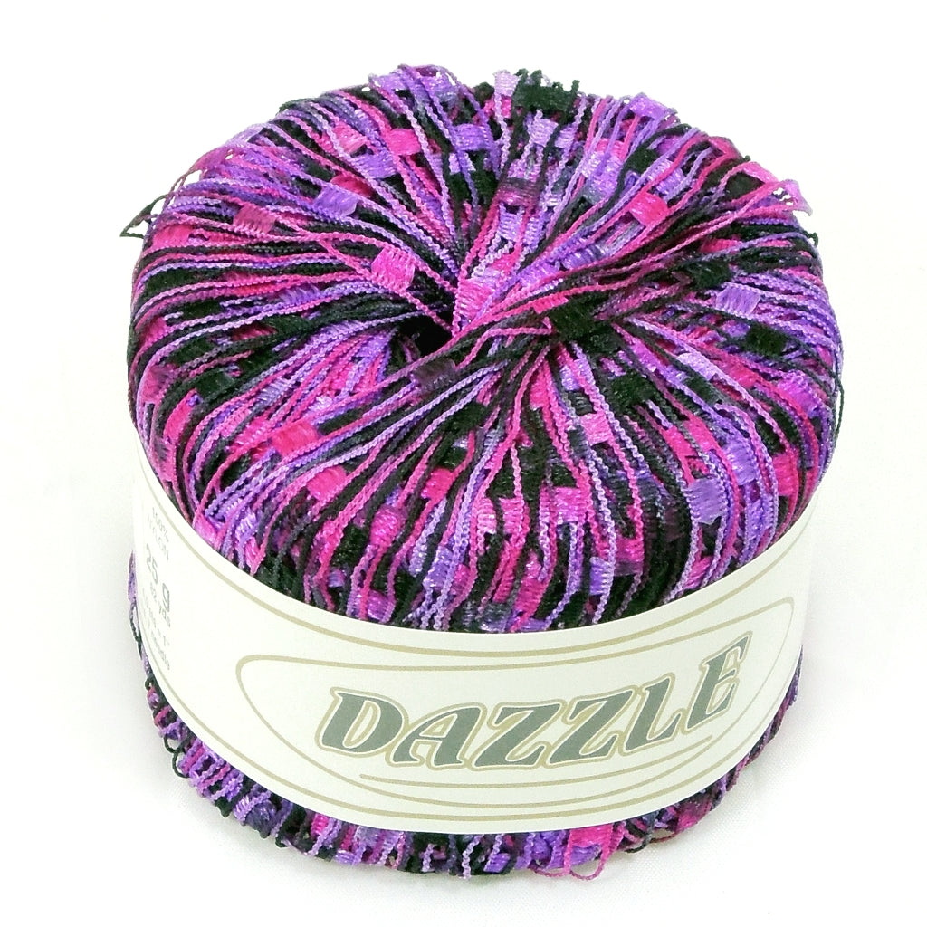 Dazzle ladder novelty yarn lot of 5 cakes nylon multi color 119 discontinued