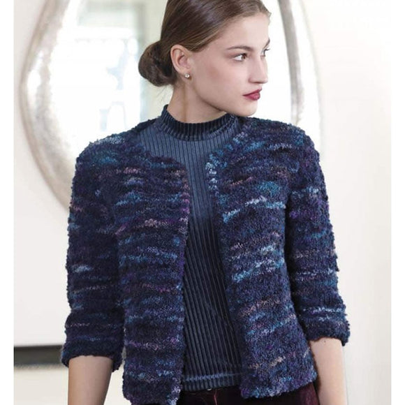Lana Gatto Little Chanel Jacket, Knit Sweater Kit with Bellevue Yarn 10/12 / Bellevue #8839
