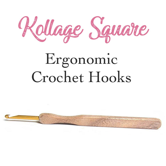 Ergonomic Square Crochet Hook, Kollage Hooks with Square Handle Kollage Square Ergonomic Crochet Hooks Yarn Designers Boutique
