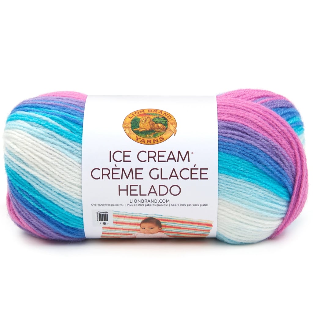 Lion Brand Yarn 913-204 Ice Cream Cotton Blend Rainbow 