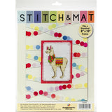 Llama Cross Stitch with Mat Kit | Fits Standard 8" x 10" Picture Frame Llama Counted Cross Stitch & Mat Yarn Designers Boutique