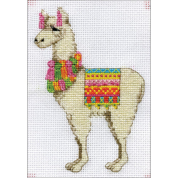 Llama Cross Stitch with Mat Kit | Fits Standard 8