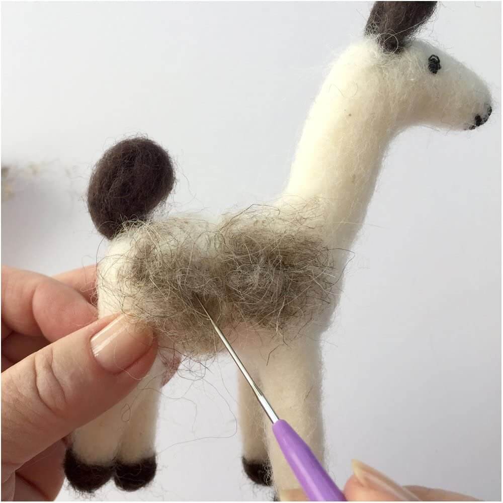 Llama Needle Felting Kit | Learn How to Needle Felt With a Starter Kit Beginner Needle Felting Kit, Happy Llama Yarn Designers Boutique