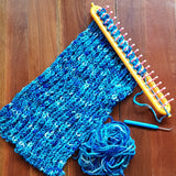 Blue Hand Dyed Yarn, Ocean Waves, Merino Wool, Lumpy Bumpy Chunky Yarn Ocean Waves Hand Dyed Yarn, Chunky Lumpy Merino Wool Yarn Designers Boutique
