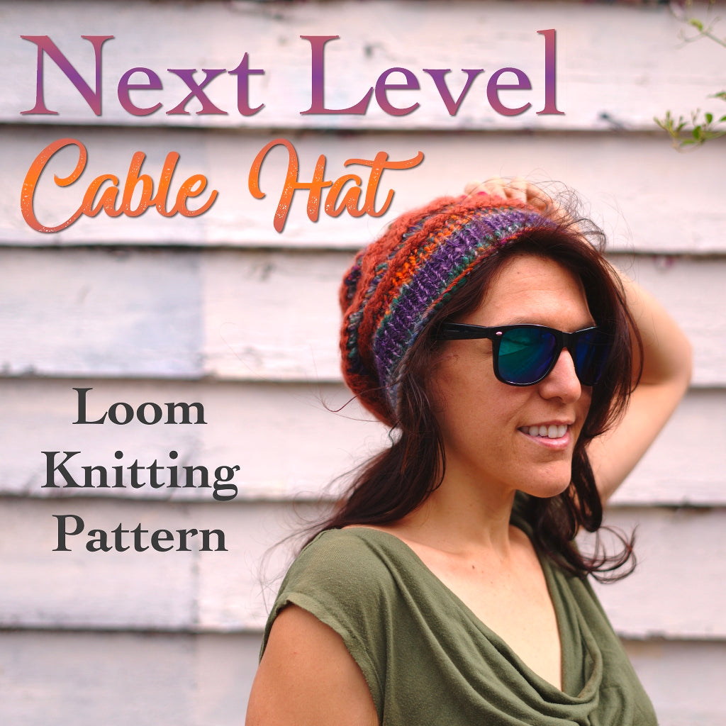 Loom Knitting Patterns  Horizontal Next Level Cable Hat Loom Pattern