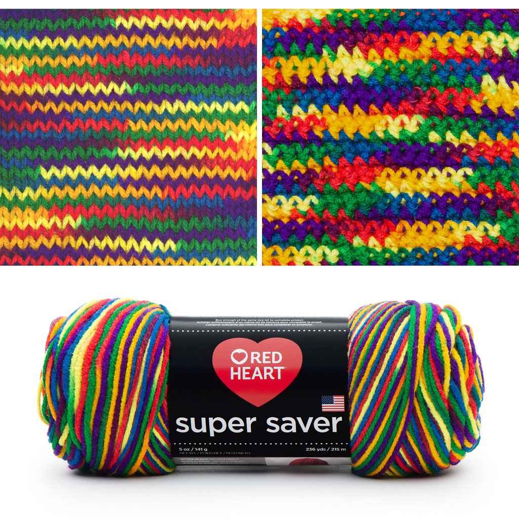 Super Saver, Easy Care, Machine Washable Yarn by Red Heart Super Saver Variegated Yarn by Red Heart Yarn Designers Boutique