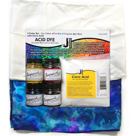 Dye Your Own Silk Scarf, Learn How to Dye Silk with Jacquard Acid Dyes Silk Scarf Dyeing Kit with Jacquard Acid Dyes Yarn Designers Boutique