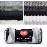 Super Saver Stripes by Red Heart Yarns, Bright Self Striping Yarn Super Saver Stripes Yarn by Red Heart Yarn Designers Boutique