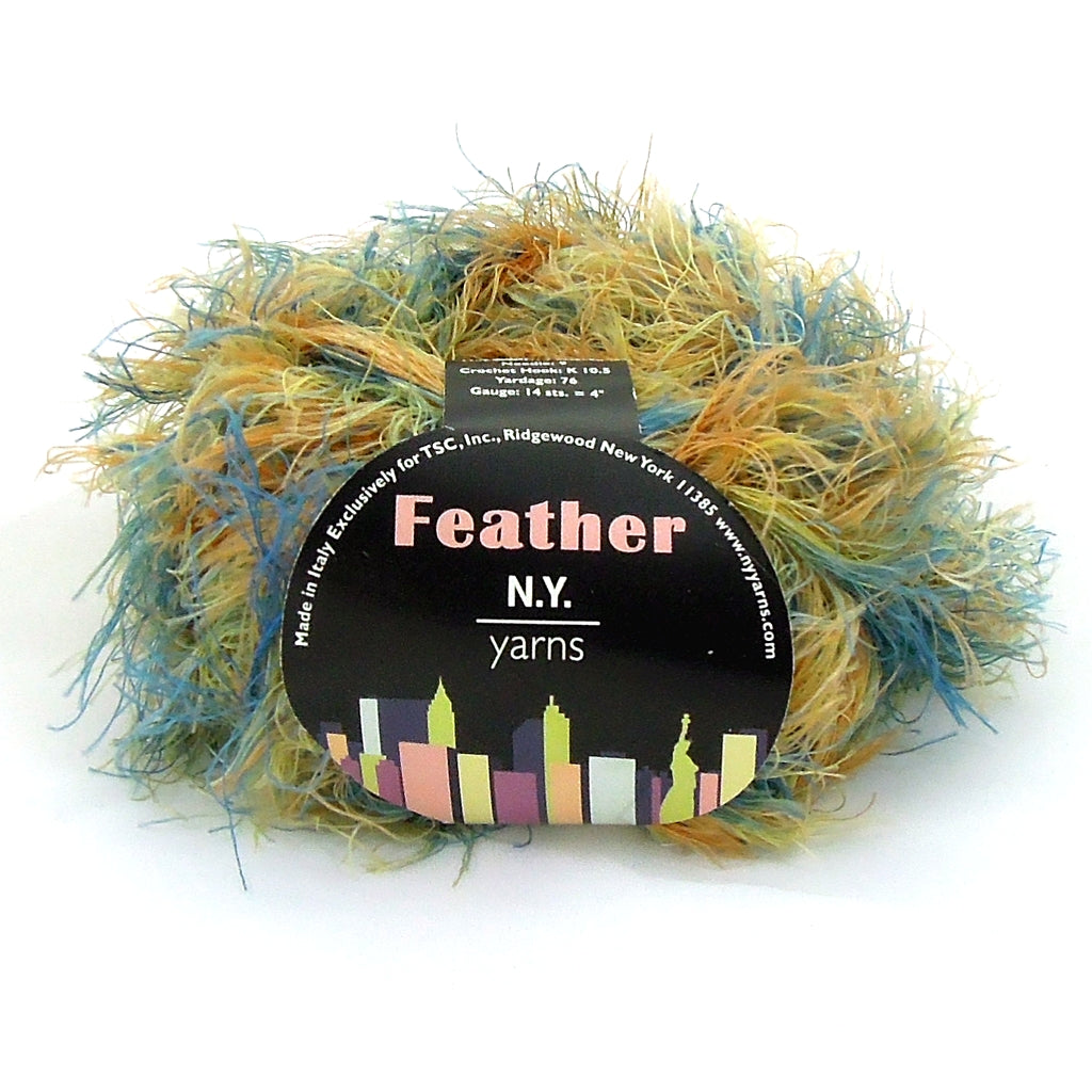 N.Y. Yarns Feather Eyelash Yarn, Fluffy Boa Yarn Feather Boa Yarn by New York Yarns Yarn Designers Boutique
