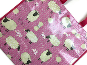 Tote Bag | Pink Sheep Yarn Bag, Bring Your Knit & Crochet Projects Pink Sheep Tote Bag, Lamb & Wool Yarn Designers Boutique