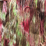 Hand Dyed Suri Alpaca & Merino Yarn, Green, Brown, Pink Worsted Yarn Rain Forest, Worsted Suri Alpaca & Merino Yarn Designers Boutique