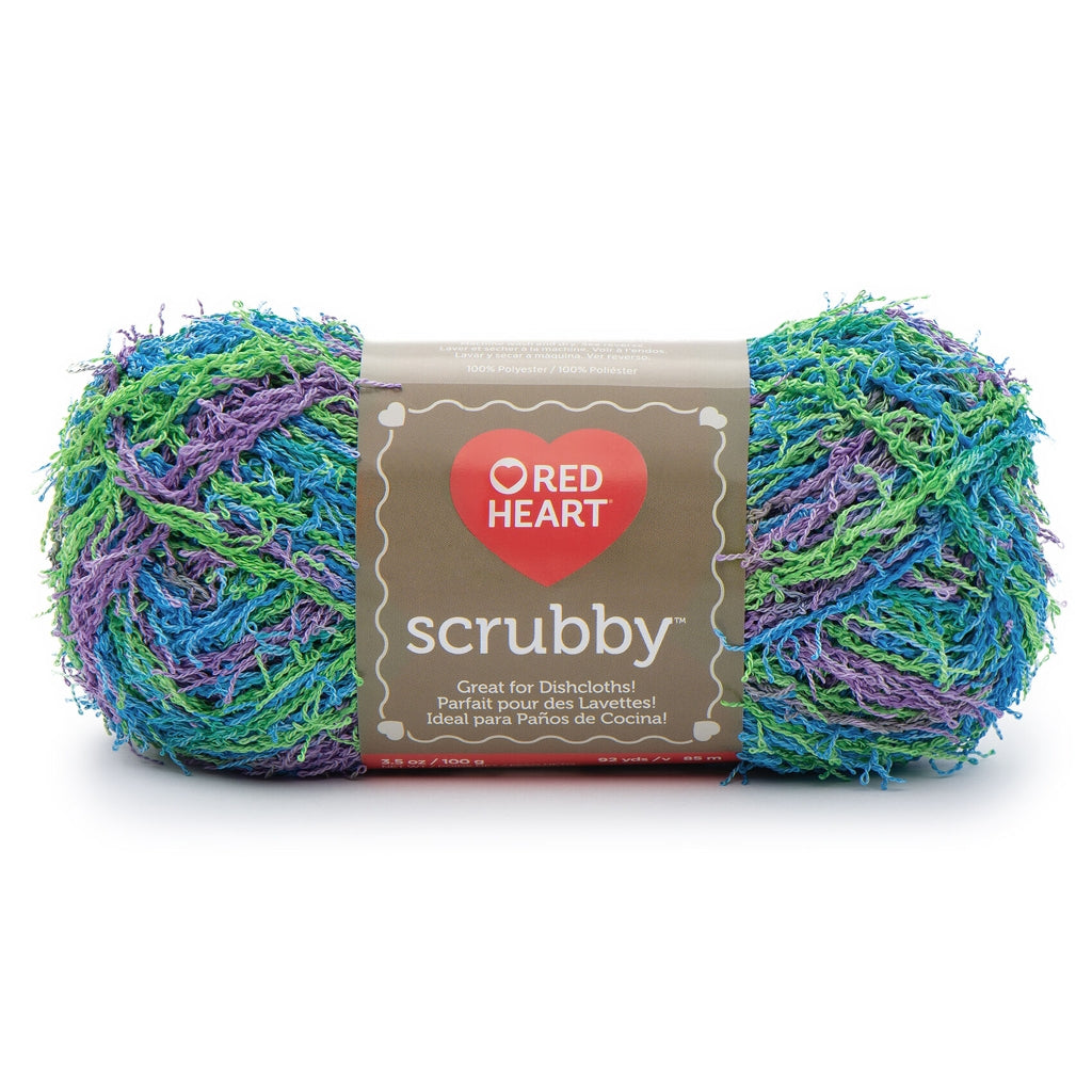 Red Heart Scrubby Cotton yarn (for dishcloths), Lavender, lot of 2 (145 yds  ea)