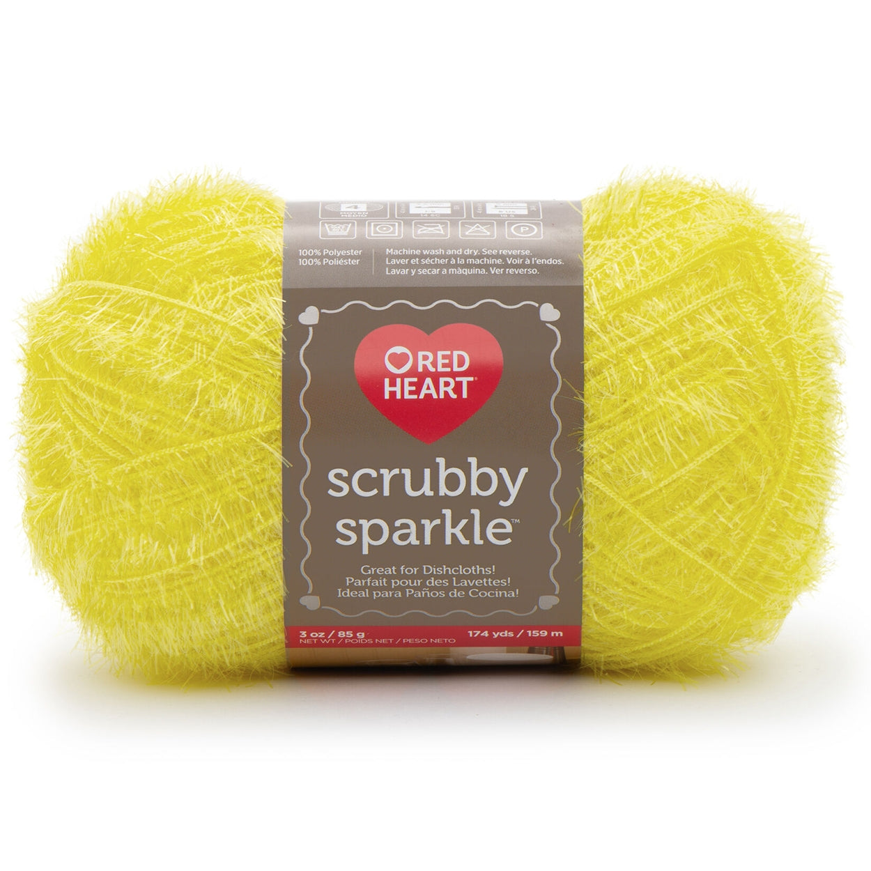 Scrubby Sparkle Yarn from Red Heart, For Quick Drying Washcloths Scrubby Sparkle Yarn from Red Heart Yarn Designers Boutique