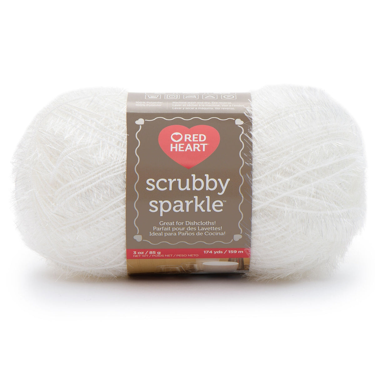 Scrubby Sparkle Yarn from Red Heart, For Quick Drying Washcloths