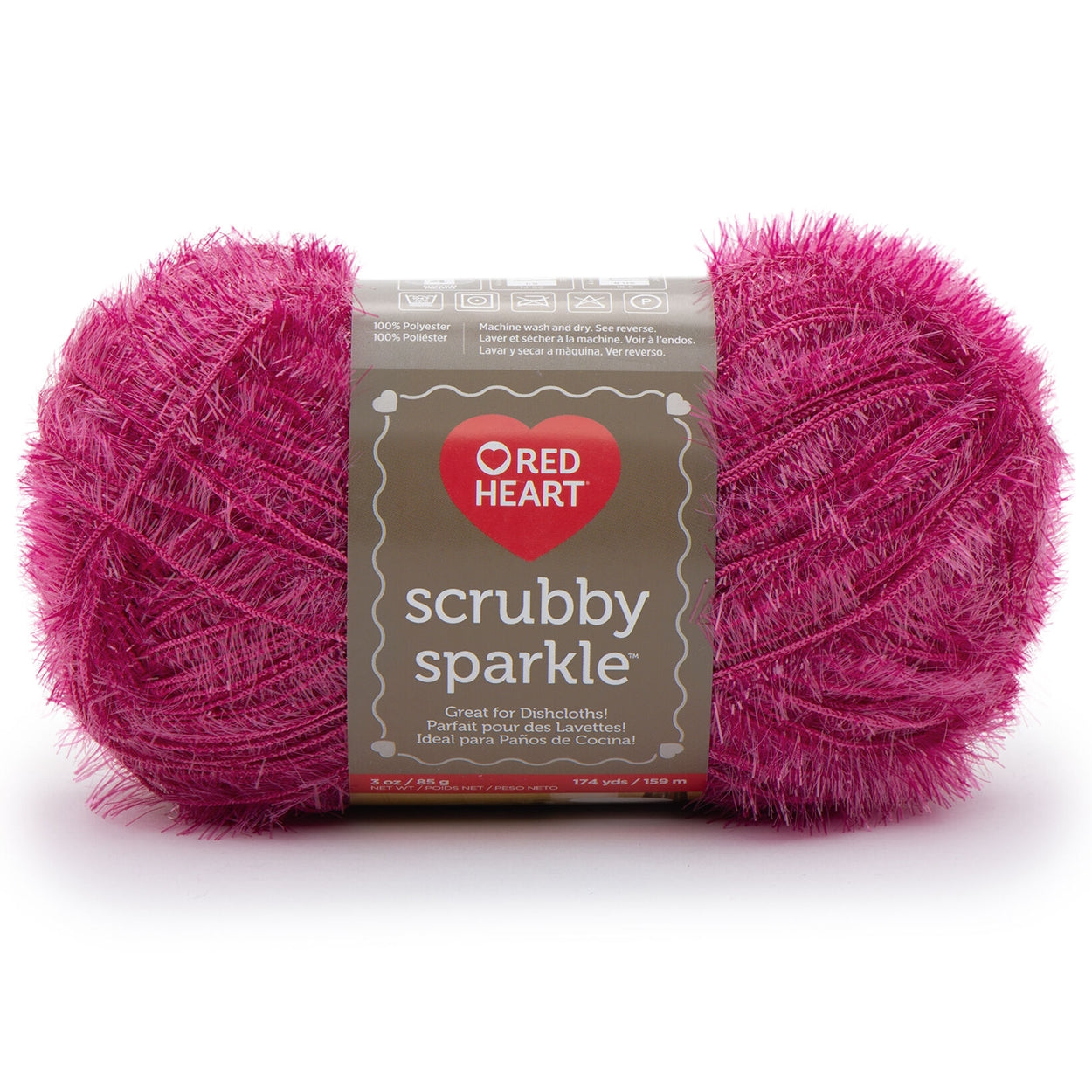 Scrubby Sparkle Yarn from Red Heart, For Quick Drying Washcloths Scrubby Sparkle Yarn from Red Heart Yarn Designers Boutique
