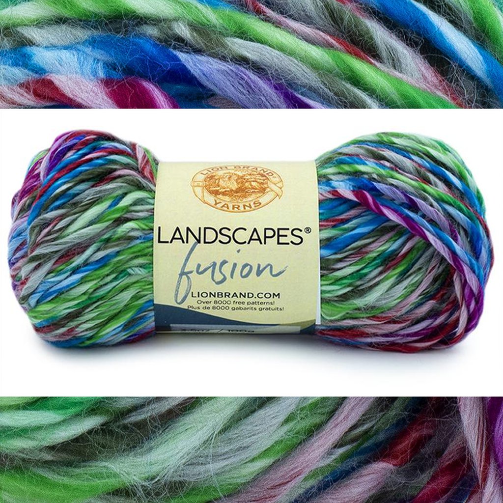 Lion Brand Yarn Landscapes Fusion, Loose Ply Worsted Roving Yarn Landscapes Fusion Yarn from Lion Brand Yarn Designers Boutique