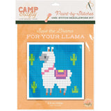 Kids Cross Stitch Kit, Save the Drama for Your Llama Paint-by-Stitches Save the Drama for Your Llama Paint-by-Stitches Yarn Designers Boutique