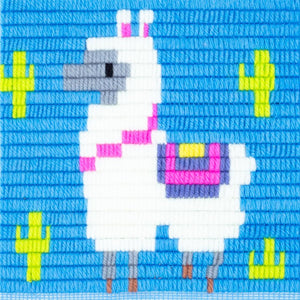 Kids Cross Stitch Kit, Save the Drama for Your Llama Paint-by-Stitches Save the Drama for Your Llama Paint-by-Stitches Yarn Designers Boutique