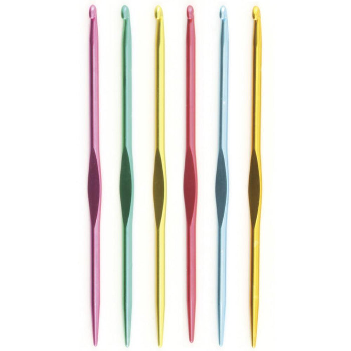 Susan Bates Silvalume Aluminum Crochet Hook Size L/11 (8mm) 5.5 Inch - Smooth Grip For Yarn Crafting
