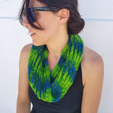 Knitting Kit, Simple Beginner's One Color Brioche Scarf or Cowl Scarf & Cowl, Learn to Brioche Kit Yarn Designers Boutique
