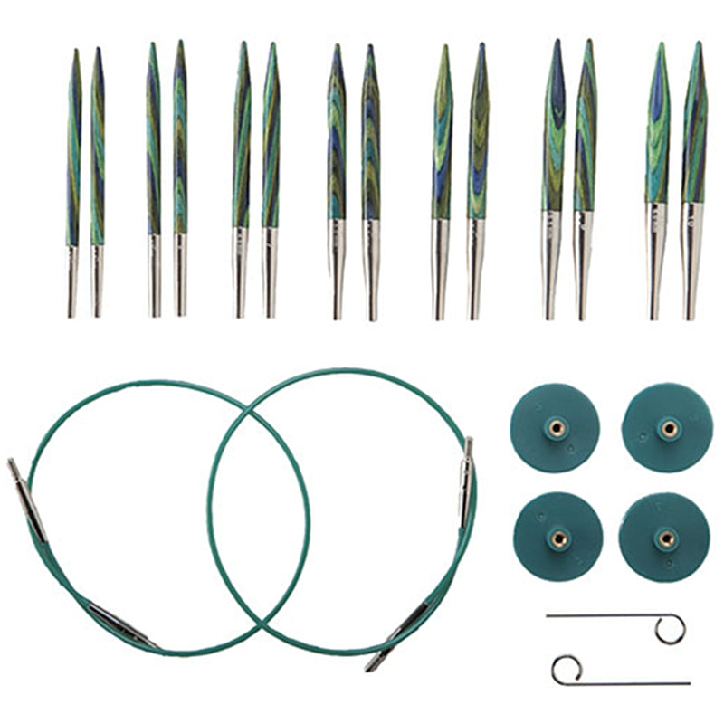 Knitting Needles | Knit Picks Interchangeable Needles with Short Tips Short Caspian Interchangeable Circular Needle Set for Socks, US 4-10 Yarn Designers Boutique