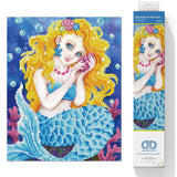 Diamond Painting Mermaid Art | Kids Room Decorations, DIY Wall Art Sounds of the Sea, Diamond Dotz Yarn Designers Boutique