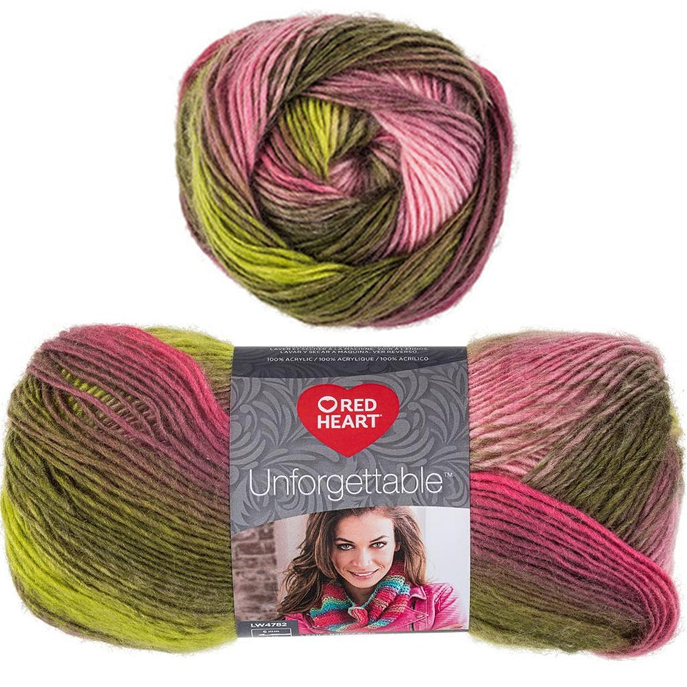 Red Heart Yarn, Boutique Unforgettable | Easy Care Worsted Yarn