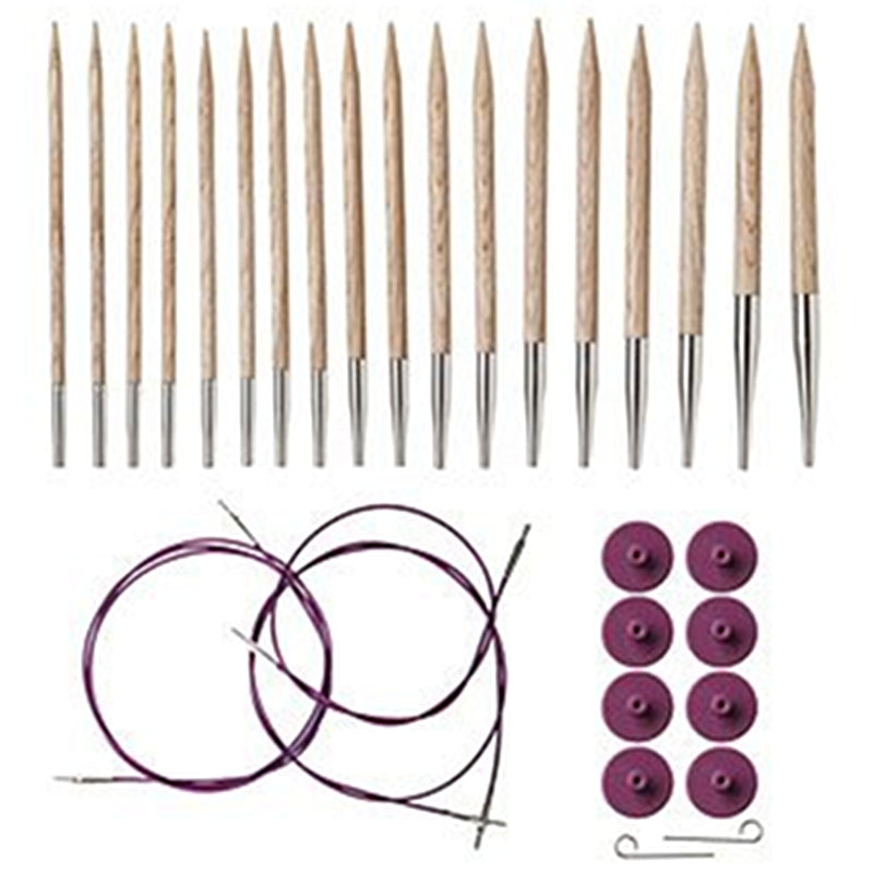 Caspian & Nickel Plated Interchangeable Circular Needle Set US 6 & 7, Knit  Picks