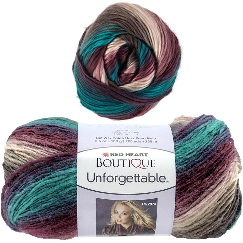 Red Heart Yarn, Boutique Unforgettable | Easy Care Worsted Yarn Boutique Unforgettable, Red Heart Yarns Yarn Designers Boutique