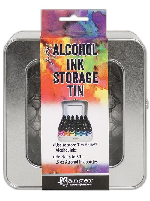 Alcohol Ink Storage Tin for Tim Holtz & Jacquard Pinata, ½ oz Bottles Storage Tin for Tim Holtz, or Jacquard Pinata .5oz Alcohol Inks Yarn Designers Boutique