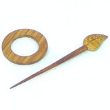 Brooch Pin | Wooden Leaf Shawl Pin for Loose Weave & Knitted Shawls Shawl Pin, Wooded Leaf Yarn Designers Boutique