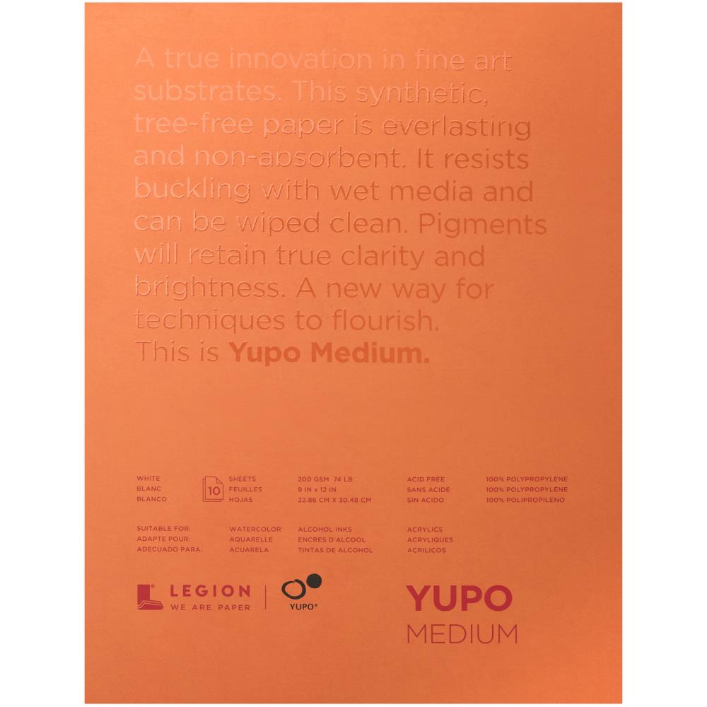 Yupo Paper | Paper Pad with 10 Sheets (74 lb) White Yupo Paper Pad with 10 Sheets (74 lb) Yarn Designers Boutique