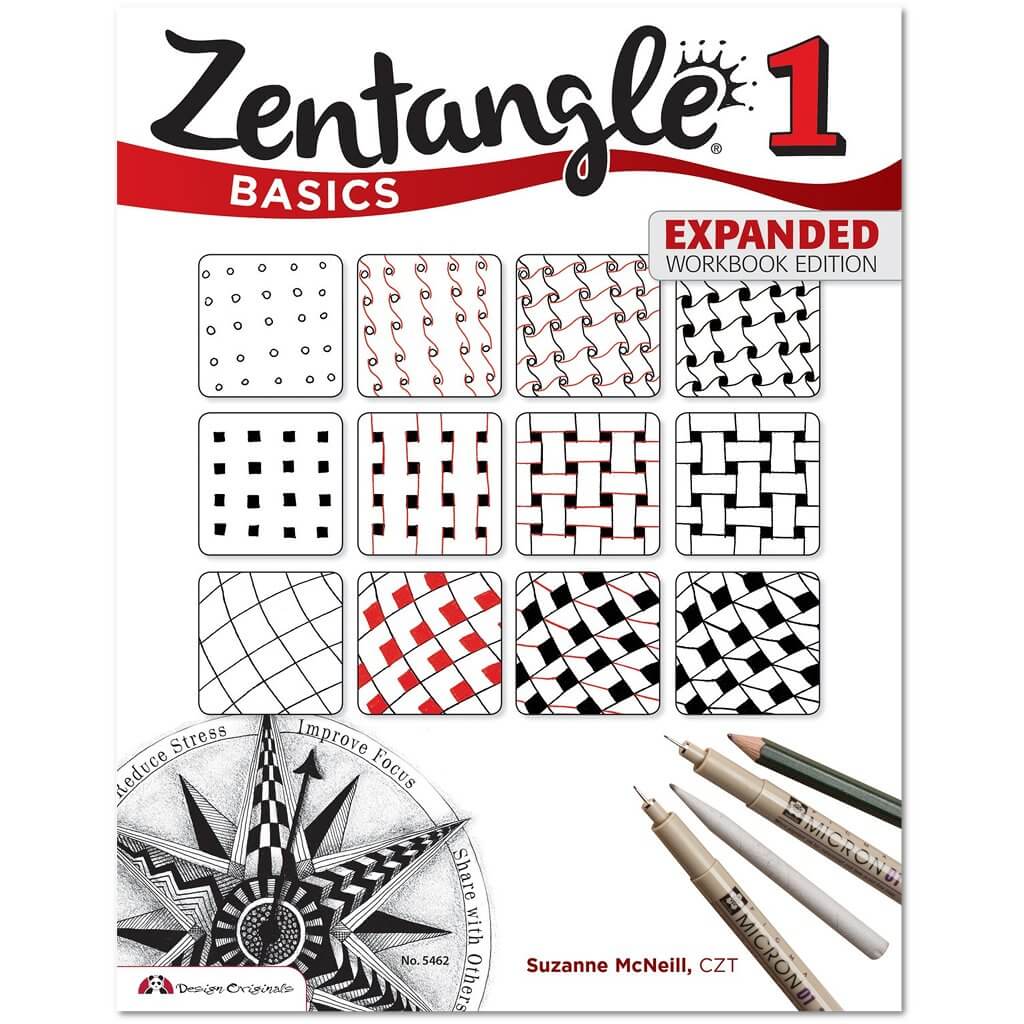 Zentangle Basics 1, Expanded Workbook, Easy Beginner Zentangles Zentangle 1, Expanded Workbook, Beginner Zentangles Yarn Designers Boutique