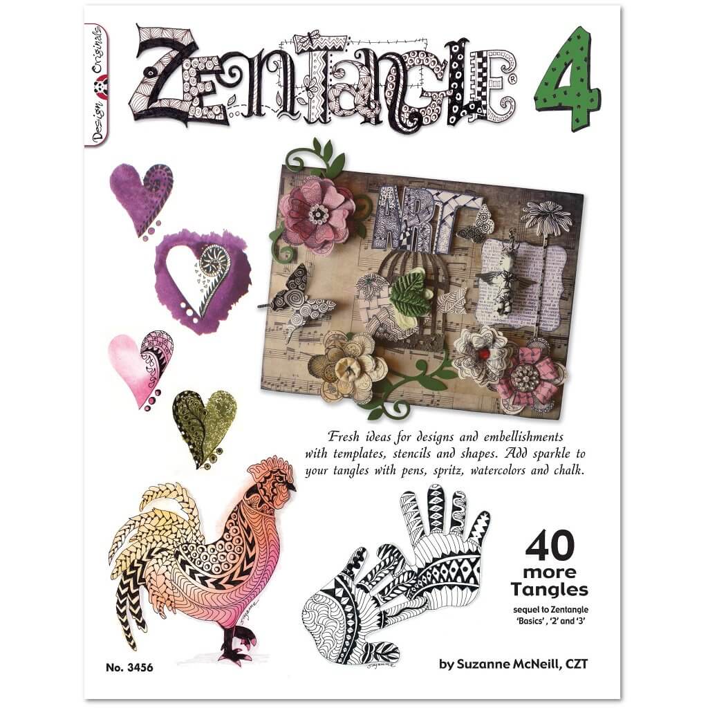 Zentangle 4: 40 More Tangles | Using Color in Your Zentangle Patterns Zentangle 4: 40 More Tangles (Design Originals) Techniques for Using Color in Your Zentangle Drawings to Decorate Scrapbooks, Gifts, Greeting Cards, Journals, and More Yarn Designers Boutique
